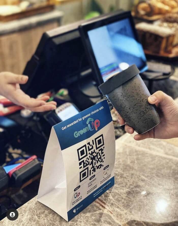 bringing own cups when buying coffee